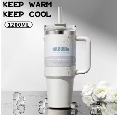 1200ML Double-Layer Vacuum Tumbler – Leak-Proof Coffee Mug for Outdoor & Office Use


