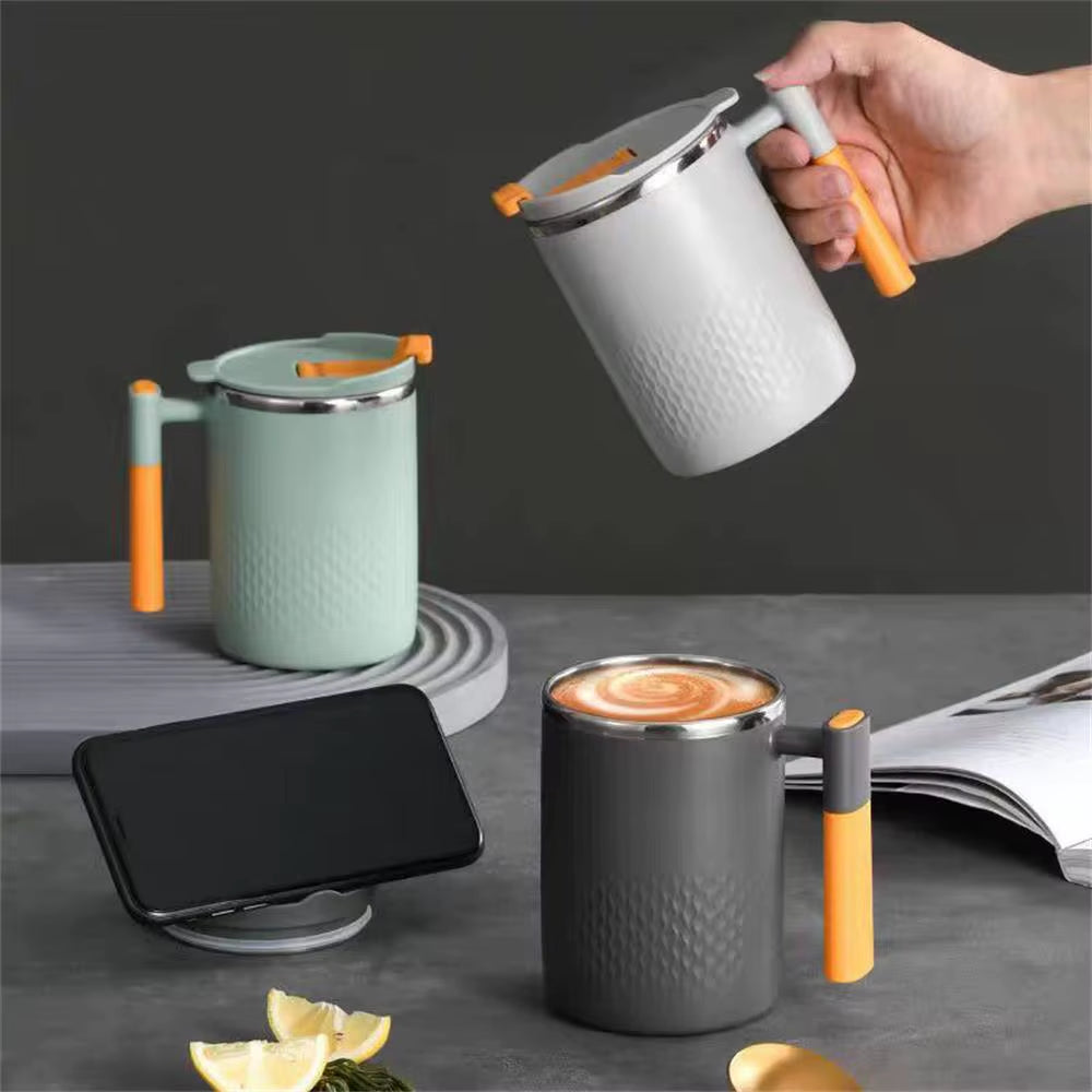 304 stainless steel double-layer mug with tea infuser – Japanese style thermal coffee and milk cup